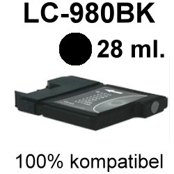 Drucker-Patrone kompatibel Brother (LC-980BK) Black MFC-250C/255CW/290C/295CN/297C, DCP-145C/163C/165C/167C/195C/197C/365CN/373CW/375CW/377CW
