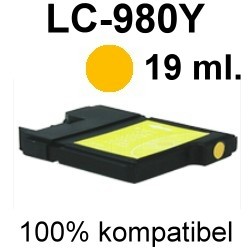 Drucker-Patrone kompatibel Brother (LC-980Y) Yellow MFC-250C/255CW/290C/295CN/297C, DCP-145C/163C/165C/167C/195C/197C/365CN/373CW/375CW/377CW