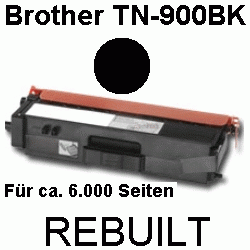 Toner-Patrone rebuilt Brother (TN-900BK) Black,  HL L 9200 Cdwt/L 9300 Cdwtt/MFC L 9500 Series/MFC L 9550 CDW/MFC L 9550 Cdwt