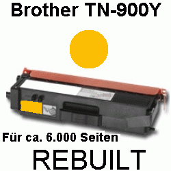 Toner-Patrone rebuilt Brother (TN-900Y) Yellow,  HL L 9200 Cdwt/L 9300 Cdwtt/MFC L 9500 Series/MFC L 9550 CDW/MFC L 9550 Cdwt