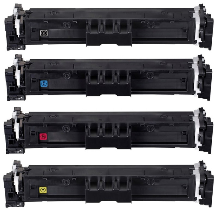 SET Toner-Patronen rebuilt (Mit neuestem CHIP) Canon (069H) BK+C+M+Y, I-Sensys MF-750Series/752CDW/754CDW, LBP-673CDW