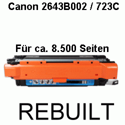 Toner-Patrone rebuilt Canon (723C/2643B002) Cyan, I Sensys LBP 7750 cdn