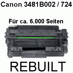 Toner-Patrone rebuilt Canon (724/3481B002) Black, I Sensys LBP-3580/LBP-6700 Series/LBP-6750 DN/I Sensys LBP-6780 DN/LBP-6780 X,LBP-3580