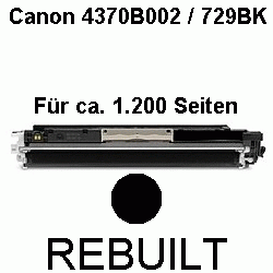 Toner-Patrone rebuilt Canon (729BK/4370B002), Black, I Sensys LBP-7000 Series/LBP-7010 C/LBP-7018 C,Lasershot LBP-7000 Series