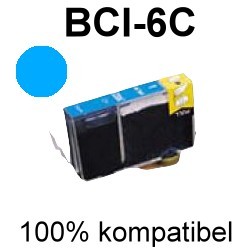 Drucker-Patrone kompatibel Canon (BCI-6C) Cyan Pixma IP-3000/3100/4000/4000P/4000R/5000/6000D/6100D/8500, Pixma MP-750/760/780