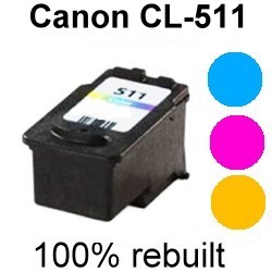 Drucker-Patrone rebuilt Canon (CL-511) Pixma MP-230/240/250/260/270/280/287/480/490/495/499, MX-320/330/340/350/360/410/420