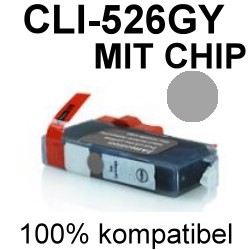 Drucker-Patrone kompatibel Canon (CLI-526GY) Grey mit Chip Pixma MG-6250/8150/8240/8250