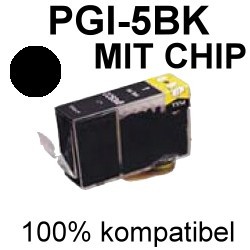 Druckerpatrone Schwarz kompatibel für Canon PGI-5BK Pixma IP4200 IP4300 MP600 MP 