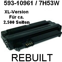 Toner-Patrone rebuilt Dell (593-10961/7H53W) für Dell-1100Series/1130/1130N/1133/1135N