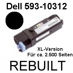 Toner-Patrone rebuilt Dell (593-10312) Black für Dell 2130CN/2135CN