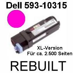 Toner-Patrone rebuilt Dell (593-10315) Magenta für Dell 2130CN/2135CN