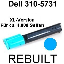 Toner-Patrone rebuilt Dell (310-5731) Cyan für Dell 3000CN/3100CN