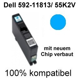 Drucker-Patrone rebuilt Dell (592-11813/55K2V) Cyan, Dell V525 W/V725W