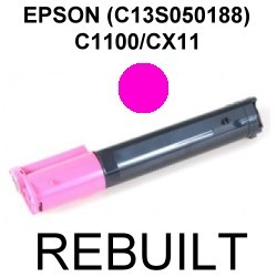 Toner-Patrone rebuilt Epson (C13S050188) Magenta Aculaser C1100/C1100N/C-1100/C-1100N/CX11N/CX11NF/CX11NFC/CX-11N/CX-11NF/CX-11NFC