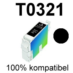 Drucker-Patrone kompatibel Epson (T032140/T0321) Black Stylus C70/C70plus/C80/C80N/C80WN/C82/C82N/C82WN, CX-5100/5200/5300/5400