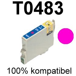 Drucker-Patrone kompatibel Epson (T048340/T0483) Magenta Epson Stylus Photo R200/R210/R220/R300/R310/R320/R340, RX300/RX500/RX600/RX620/RX640