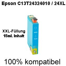 Drucker-Patrone kompatibel Epson (C13T24324010/24XL) Cyan Expression Photo XP-750/850/950