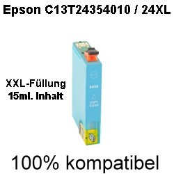 Drucker-Patrone kompatibel Epson (C13T24354010/24XL) Cyan-Hell Expression Photo XP-750/850/950