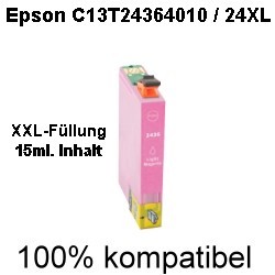 Drucker-Patrone kompatibel Epson (C13T24364010/24XL) Magenta-Hell Expression Photo XP-750/850/950