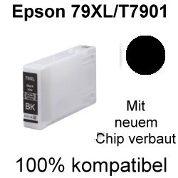 Drucker-Patrone kompatibel Epson (79XL/T7901) Black Epson Workforce WF-4600 Series, WF-4630DWF, WF-4640DTWF, WF-5100 Series, WF-5110DW, WF-5190DW, WF-5600 Series, WF-5620DWF, WF-5690DWF