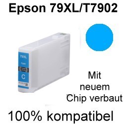 Drucker-Patrone kompatibel Epson (79XL/T7902) Cyan Epson Workforce WF-4600 Series, WF-4630DWF, WF-4640DTWF, WF-5100 Series, WF-5110DW, WF-5190DW, WF-5600 Series, WF-5620DWF, WF-5690DWF