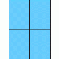 Papier-Etiketten. 105x148 mm, blau, 200 Etiketten, 50 Blatt A4 / Pack