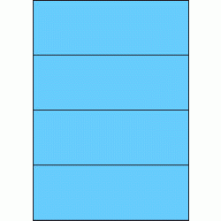 Papier-Etiketten, 210x74 mm, blau, 200 Etiketten, 50 Blatt A4 / Pack 