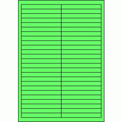Papier-Etiketten, 97x11 mm, grün, 2500 Etiketten, 50 Blatt A4 / Pack 