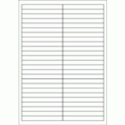 Papier-Etiketten, 97x11 mm, weiss, 2500 Etiketten, 50 Blatt A4 / Pack