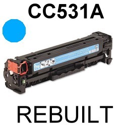 Toner-Patrone rebuilt HP (CC531A/304A) Cyan ColorLaserJet CM-2320/CM-2720,CP2020/CP2024/CP2024DN/CP2025/CP2025DN/CP2025N/CP2025X/CP2026/CP2026DN/CP2026N/CP2027/CP2027DN/CP2027N