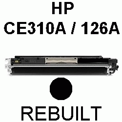 Toner-Patrone rebuilt HP (CE310A/126A) Black LaserJet CP-1025Color/1025NW Color, Pro CP-1025/1025NW, Pro-100 Color MFP M175A/M175NW, Pro-200 Color MFP M275A, Topshot LaserJet Pro-M275