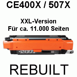 Toner-Patrone rebuilt HP (CE400X/507X) Black LaserJet Enterprise 500 Color M-551DN/551N/551XH/570DN/570DW/575C/575DN/575F