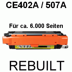 Toner-Patrone rebuilt HP (CE402A/507A) Yellow LaserJet Enterprise 500 Color M-551DN/551N/551XH/570DN/570DW/575C/575DN/575F