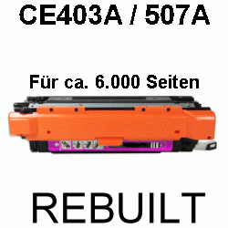 Toner-Patrone rebuilt HP (CE403A/507A) Magenta LaserJet Enterprise 500 Color M-551DN/551N/551XH/570DN/570DW/575C/575DN/575F