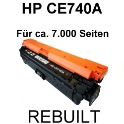 Toner-Patrone rebuilt HP (CE740A / 307A) Black HP Color LaserJet: CP 5200 Series, CP 5220 Series, CP 5225, CP 5225 DN, CP 5225 N, CP 5225 XH, Professional CP 5200 Series, Professional CP 5225, Professional CP 5225 DN, Professional CP 5225 N