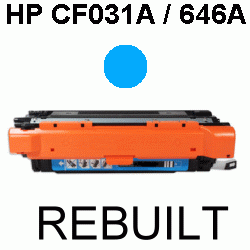 Toner-Patrone rebuilt HP (CF031A/646A) Cyan, Color LaserJet Enterprise CM 4500 Series/CM 4540 F MFP/CM 4540 Fskm MFP/CM 4540 MFP