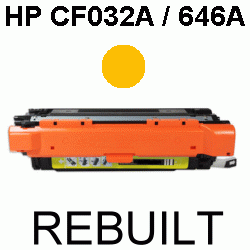 Toner-Patrone rebuilt HP (CF032A/646A) Yellow, Color LaserJet Enterprise CM 4500 Series/CM 4540 F MFP/CM 4540 Fskm MFP/CM 4540 MFP