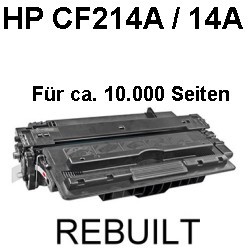 Toner-Patrone rebuilt HP (CF214A/14A) Black, LaserJet Enterprise 700 MFP M 712 DN/700 MFP M 712 N/700 MFP M 712 XH/700 MFP M 725 DN/700 MFP M 725 F/700 MFP M 725 Z/700 MFP M 725 Z Plus