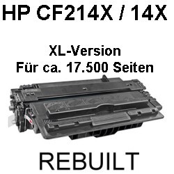 Toner-Patrone rebuilt HP (CF214X/14X) Black, LaserJet Enterprise 700 MFP M 712 DN/700 MFP M 712 N/700 MFP M 712 XH/700 MFP M 725 DN/700 MFP M 725 F/700 MFP M 725 Z/700 MFP M 725 Z Plus