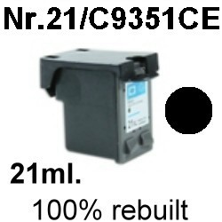 Drucker-Patrone rebuilt HP (NO.21XL/C9351CE) Black HP PSC-1400/1402/1410/1415, HP DeskJet-3910/3915/3920/3940/3950, HP OfficeJet-1410/4300/4314/4315/4352/4355/4359/4625/4712/J3600/J3606/J3625/J3635/J3640/J3680/J5520, HP Fax-1250/3180