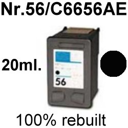 Drucker-Patrone rebuilt HP (NO.56/C6656AE) Black HP OfficeJet-4100/4105/4110/4115/4200/4214/4215/4219/4250/4251/4252/4255/4259/5500/5505/5510/5515/5600/5605/5610/5615/6110/6150/J5520, HP PSC-1100/1110/1200/1205/1210/1215/1217/1219/1300/1310/1312/1315/1317