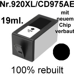 Drucker-Patrone rebuilt HP (NO.920XL/CD975AE) Black HP OfficeJet-6000/6000Wireless/6000 special Edition/6500A Plus/6500Wireless/7000/7000 special Edition/7500A/7500 A Wireless