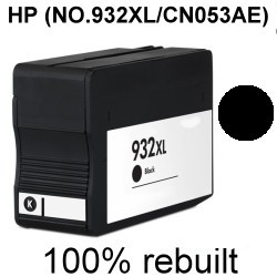 Drucker-Patrone rebuilt HP (NO.932XL/CN053AE) Black mit Chip OfficeJet-6100 e-Printer/6600 e-All-in-One/6700 Premium/7110 wide format/7610 wide format