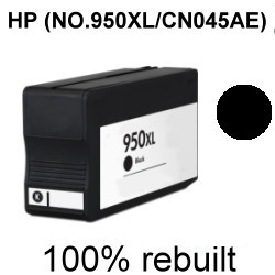 Drucker-Patrone rebuilt HP (NO.950XL/CN045AE) Black mit Chip OfficeJet Pro-251dw/276dw/8100e-Printer/8600/8600 E ALL IN ONE/8600 Plus/8600 Plus E ALL IN ONE/8600 Premium/8600 Premium E ALL IN ONE/8610 E ALL IN ONE/8615 E ALL IN ONE/8616 E ALL IN ONE/8620