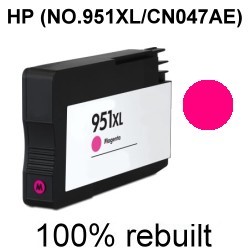 Drucker-Patrone rebuilt HP (NO.951XL/CN047AE) Magentamit Chip OfficeJet Pro-251dw/276dw/8100e-Printer/8600/8600 E ALL IN ONE/8600 Plus/8600 Plus E ALL IN ONE/8600 Premium/8600 Premium E ALL IN ONE/8610 E ALL IN ONE/8615 E ALL IN ONE/8616 E ALL IN ONE/8620