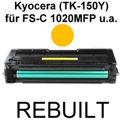 Toner-Patrone rebuilt Kyocera/Mita (TK-150Y) Yellow FS-C 1020MFP