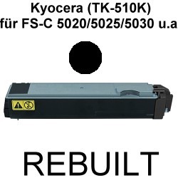 Toner-Patrone rebuilt Kyocera/Mita (TK-510K) Black FS-C 5020DN/5020DTN/5020N/5020TN/5025N/5030DN/5030DTN/5030N/5030TN