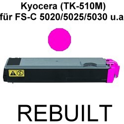 Toner-Patrone rebuilt Kyocera/Mita (TK-510M) Magenta FS-C 5020DN/5020DTN/5020N/5020TN/5025N/5030DN/5030DTN/5030N/5030TN
