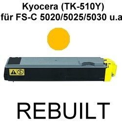 Toner-Patrone rebuilt Kyocera/Mita (TK-510Y) Yellow FS-C 5020DN/5020DTN/5020N/5020TN/5025N/5030DN/5030DTN/5030N/5030TN