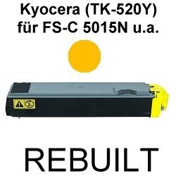 Toner-Patrone rebuilt Kyocera/Mita (TK-520Y) Yellow FS-C 5015N